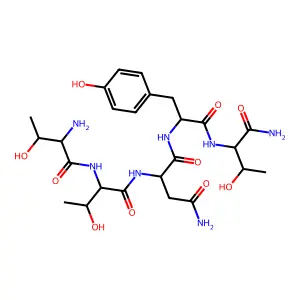 L-Threoninamide, L-threonyl-L-threonyl-L-asparaginyl-L-tyrosyl- structure