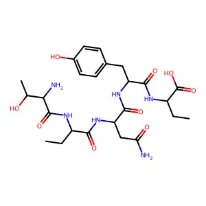 Butanoic acid, L-threonyl-L-2-aminobutanoyl-L-asparaginyl-L-tyrosyl-L-2-amino- structure