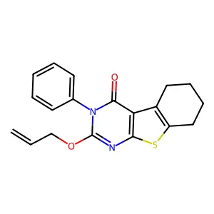 3-phenyl-2-(prop-2-en-1-yloxy)-5,6,7,8-tetrahydro[1]benzothieno[2,3-d]pyrimidin-4(3H)-one structure