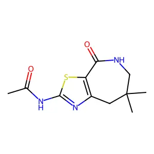 N-(5,6,7,8-Tetrahydro-7,7-dimethyl-4-oxo-4H-thiazolo(5,4-c)azepin-2-yl)acetamide structure