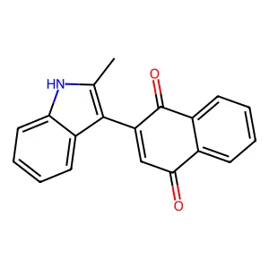 1,4-Naphthalenedione, 2-(2-methyl-1H-indol-3-yl)- structure