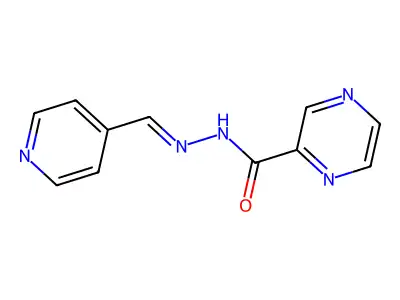 N'-[(Z)-pyridin-4-ylmethylidene]pyrazine-2-carbohydrazide structure