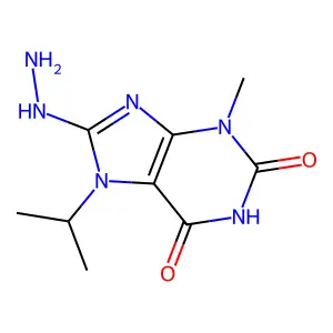 8-hydrazinyl-7-isopropyl-3-methyl-1H-purine-2,6(3H,7H)-dione structure