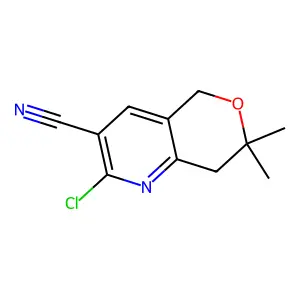 2-Chloro-7,7-dimethyl-7,8-dihydro-5H-pyrano[4,3-b]pyridine-3-carbonitrile structure