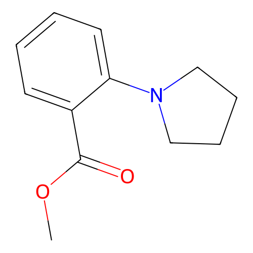 Methyl 2-(pyrrolidin-1-yl)benzoate structure
