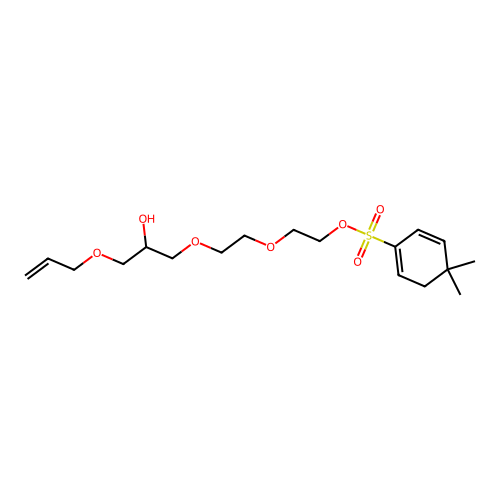 2-Propanol, 1-(2-(2-(((4-methylphenyl)sulfonyl)oxy)ethoxy)ethoxy)-3-(2-propenyloxy)-, 4-methylbenzenesulfonate structure