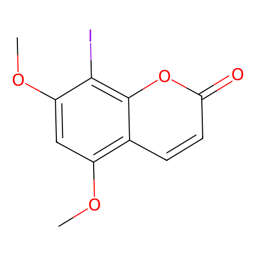 8-Iodo-5,7-dimethoxychromen-2-one structure