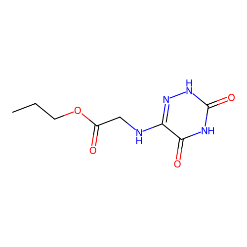 propyl 2-[(3,5-dioxo-2H-1,2,4-triazin-6-yl)amino]acetate structure