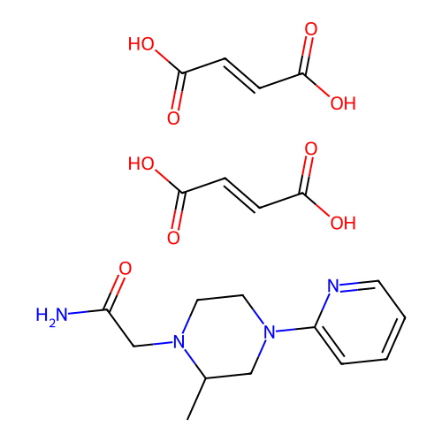 1-Piperazineacetamide, 4-methyl-N-2-pyridinyl-, (Z)-2-butenedioate (1:2) structure