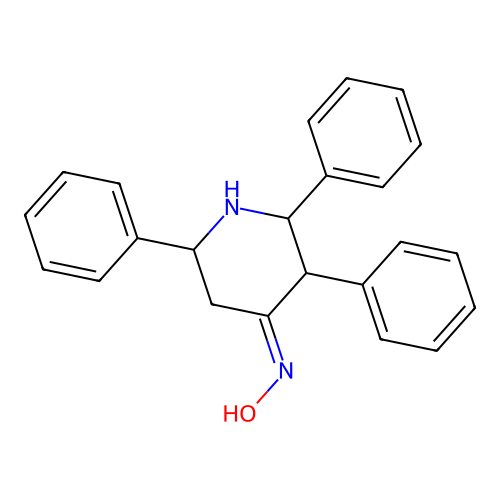 4-Piperidinone, 2,3,6-triphenyl-, oxime structure