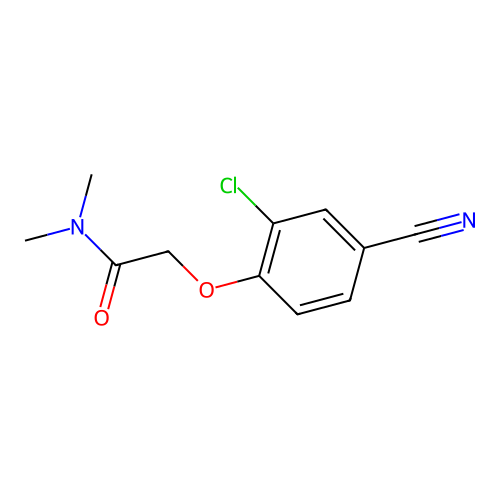 2-(2-chloro-4-cyanophenoxy)-N,N-dimethylacetamide structure