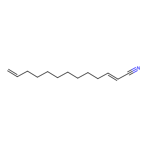 2,12-Tridecadienenitrile structure