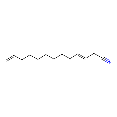 (3E)-3,12-Tridecadienenitrile structure