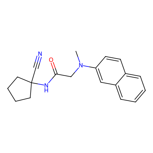 N-(1-cyanocyclopentyl)-2-[methyl(naphthalen-2-yl)amino]acetamide structure