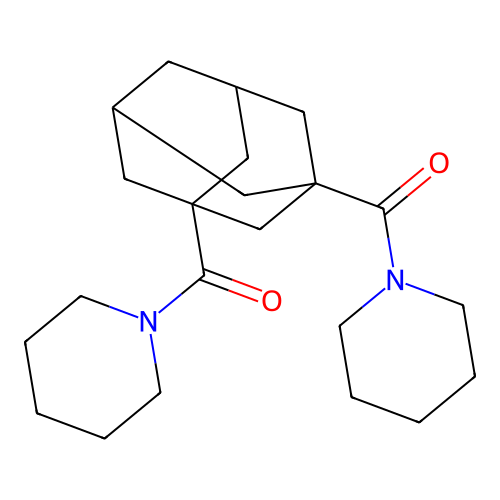 (1s,3s,5r,7r)-Adamantane-1,3-diylbis(piperidin-1-ylmethanone) structure