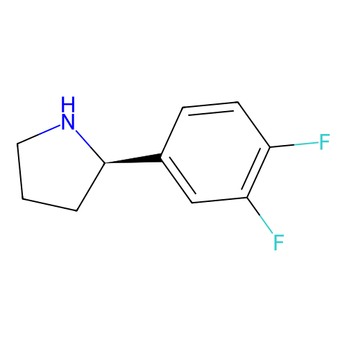 (2R)-2-(3,4-difluorophenyl)pyrrolidine structure