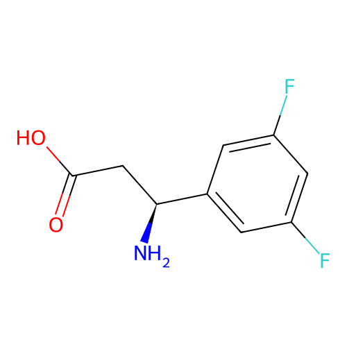 (3S)-3-amino-3-(3,5-difluorophenyl)propanoic acid structure