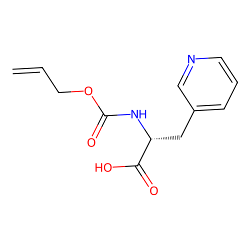 (2R)-2-{[(prop-2-en-1-yloxy)carbonyl]amino}-3-(pyridin-3-yl)propanoic acid structure