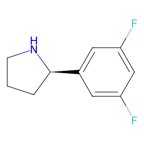 (2R)-2-(3,5-difluorophenyl)pyrrolidine structure