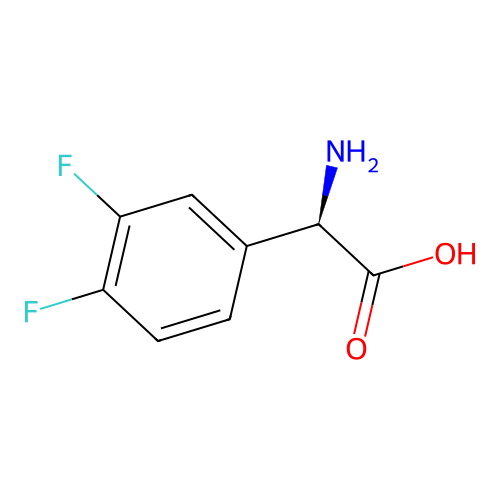 (2R)-2-amino-2-(3,4-difluorophenyl)acetic acid structure