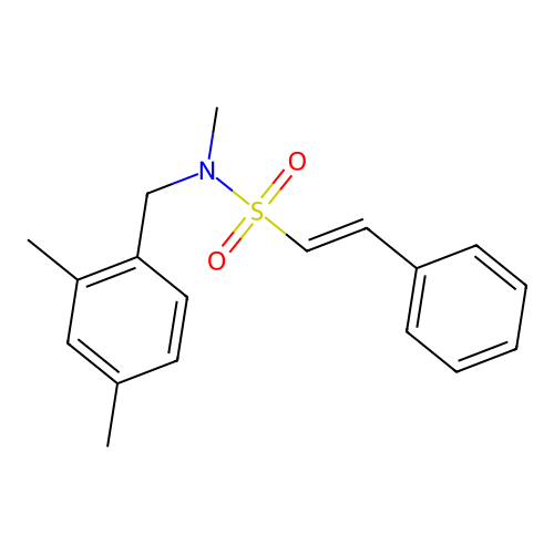 N-[(2,4-dimethylphenyl)methyl]-N-methyl-2-phenylethene-1-sulfonamide structure