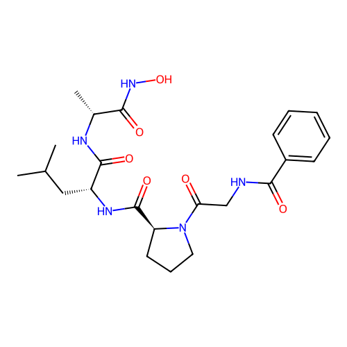Bz-Gly-Pro-D-Leu-D-Ala-NHOH structure