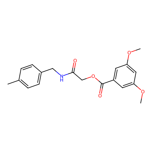 2-[(4-Methylbenzyl)amino]-2-oxoethyl 3,5-dimethoxybenzoate structure