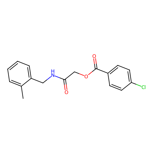 2-((2-Methylbenzyl)amino)-2-oxoethyl 4-chlorobenzoate structure