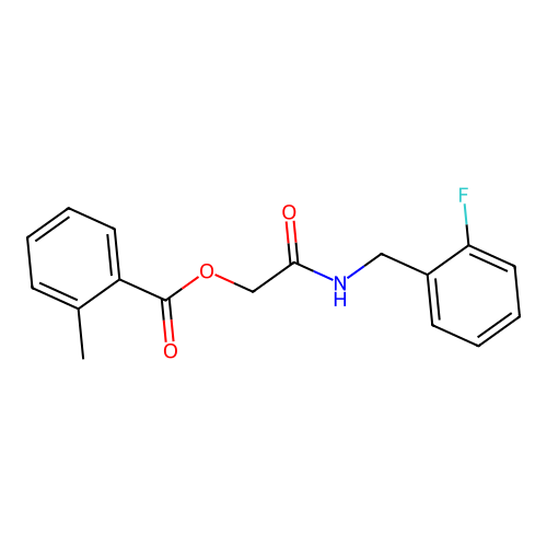 2-((2-Fluorobenzyl)amino)-2-oxoethyl 2-methylbenzoate structure
