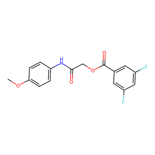 2-[(4-Methoxyphenyl)amino]-2-oxoethyl 3,5-difluorobenzoate structure