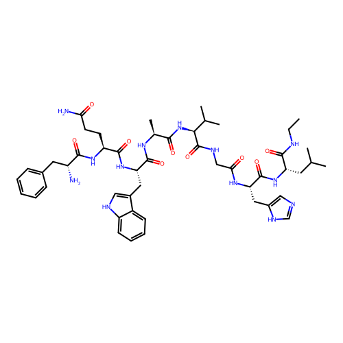 (D-Phe6,Leu-NHEt13,des-Met14)-Bombesin (6-14) structure