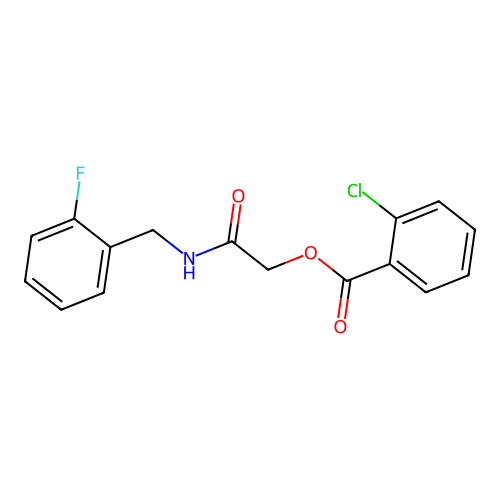 2-((2-Fluorobenzyl)amino)-2-oxoethyl 2-chlorobenzoate structure