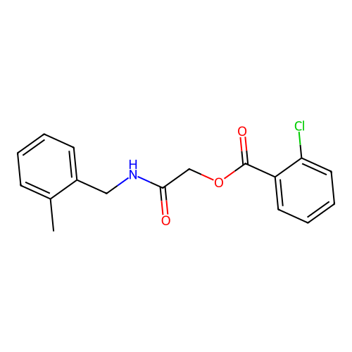 2-((2-Methylbenzyl)amino)-2-oxoethyl 2-chlorobenzoate structure