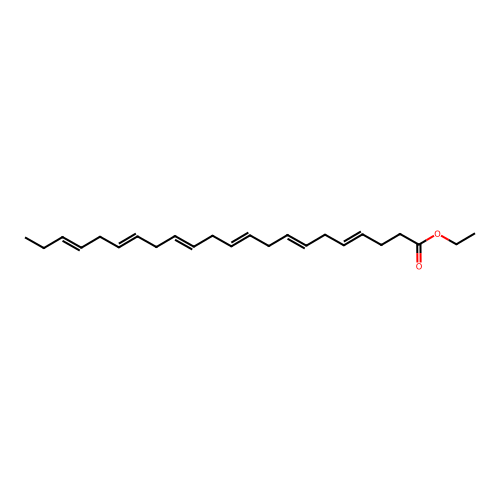 4,7,10,13,16,19-Docosahexaenoic acid ethyl ester structure