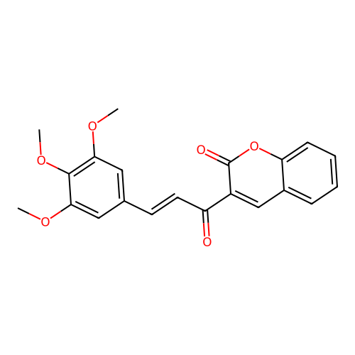 3-[(2E)-3-(3,4,5-trimethoxyphenyl)prop-2-enoyl]-2H-chromen-2-one structure
