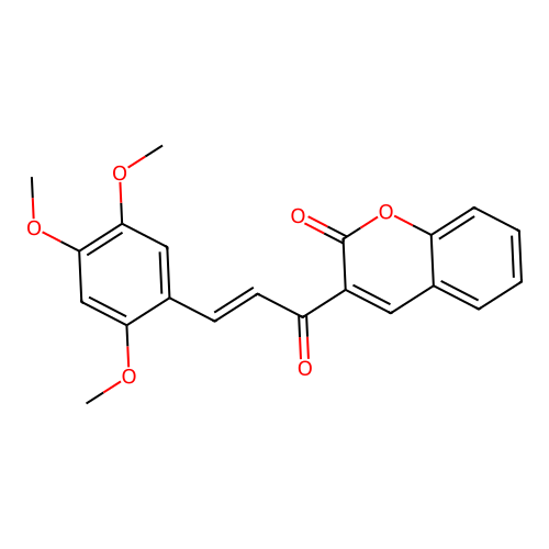 3-[(2E)-3-(2,4,5-trimethoxyphenyl)prop-2-enoyl]-2H-chromen-2-one structure