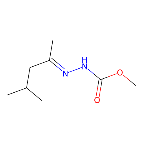 methyl N-(4-methylpentan-2-ylideneamino)carbamate structure