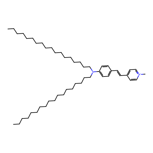 Pyridinium, 4-[2-[4-(dioctadecylamino)phenyl]ethenyl]-1-methyl-, (E)- structure