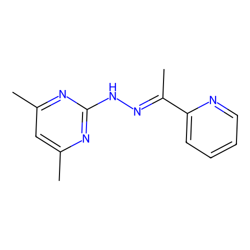 4,6-Dimethyl-N-[(E)-1-pyridin-2-ylethylideneamino]pyrimidin-2-amine structure
