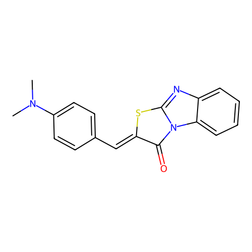 2-[4-(Dimethylamino)benzylidene][1,3]thiazolo[3,2-a]benzimidazol-3(2h)-one structure
