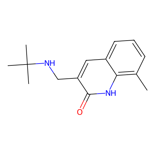 3-[(tert-butylamino)methyl]-8-methylquinolin-2(1H)-one structure