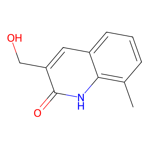 3-(hydroxymethyl)-8-methyl-1H-quinolin-2-one structure