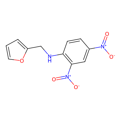 N-(furan-2-ylmethyl)-2,4-dinitroaniline structure