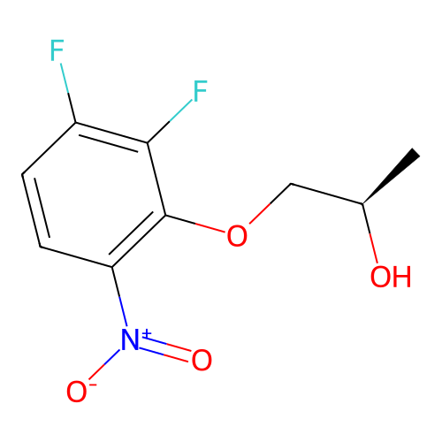 2,3-difluoro-6-nitro-{[(R)-2-hydroxypropyl]oxy}benzene structure
