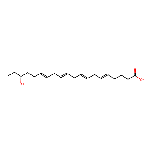 18-Hydroxy-5,8,11,14-eicosatetraenoic acid structure