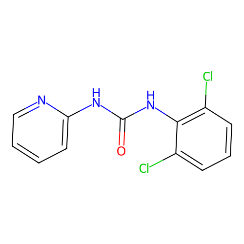 N-(2,6-dichlorophenyl)-N'-(2-pyridinyl)urea structure