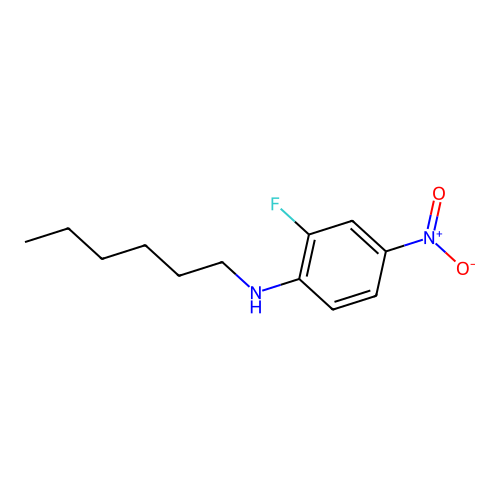 2-Fluoro-n-hexyl-4-nitroaniline structure