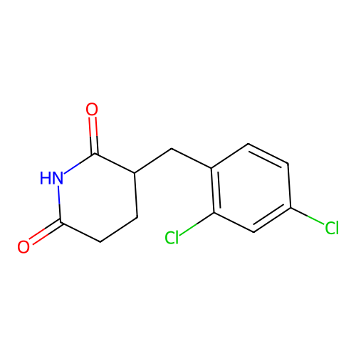 3-[(2,4-Dichlorophenyl)methyl]piperidine-2,6-dione structure