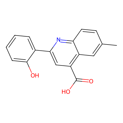 2-(2-Hydroxyphenyl)-6-methylquinoline-4-carboxylic acid structure