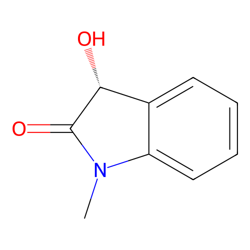 (3R)-3-hydroxy-1-methyl-3H-indol-2-one structure